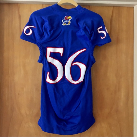 KU Football Jersey #56 - Adidas - Picture 2 of 6